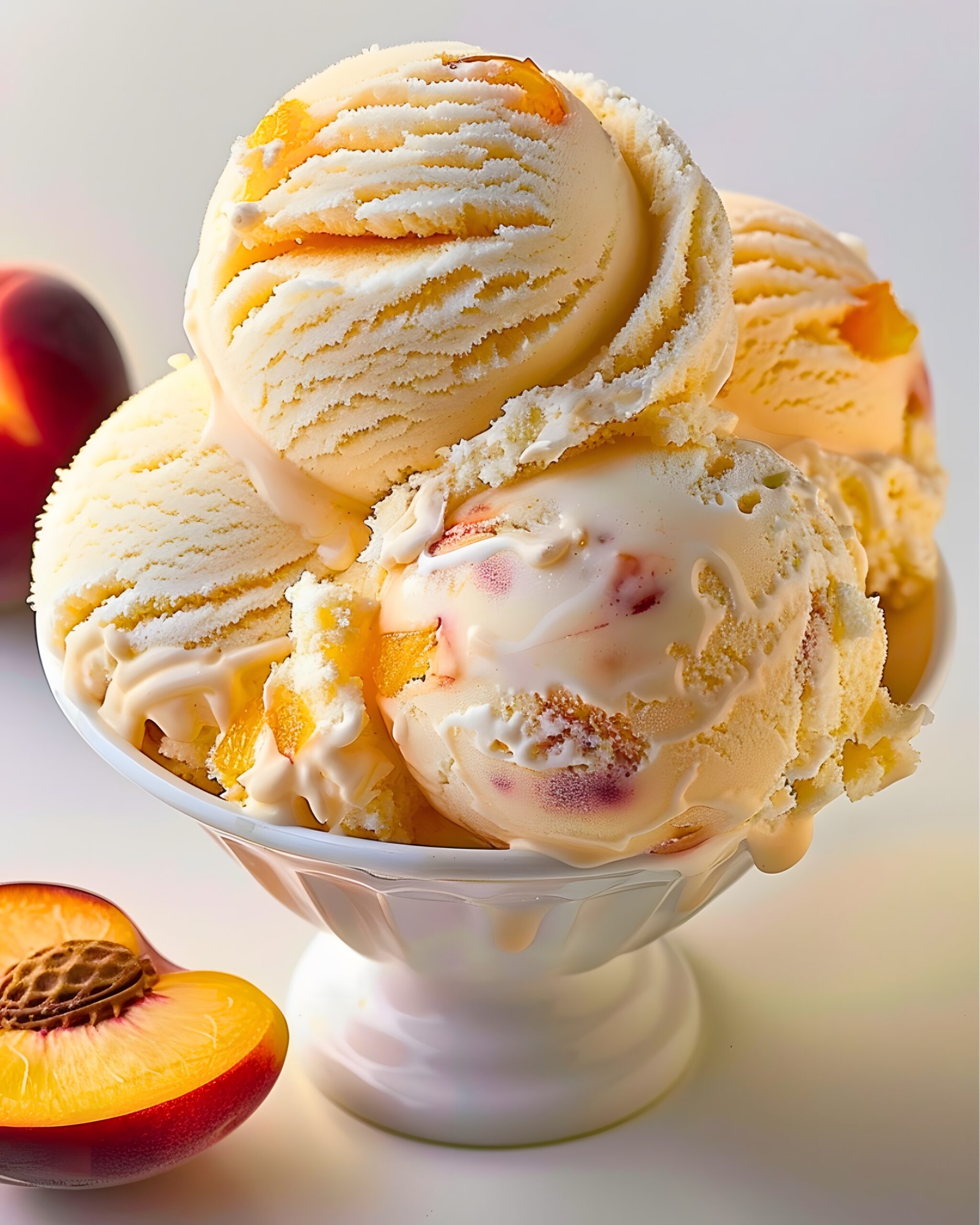 Homemade Peach Ice Cream