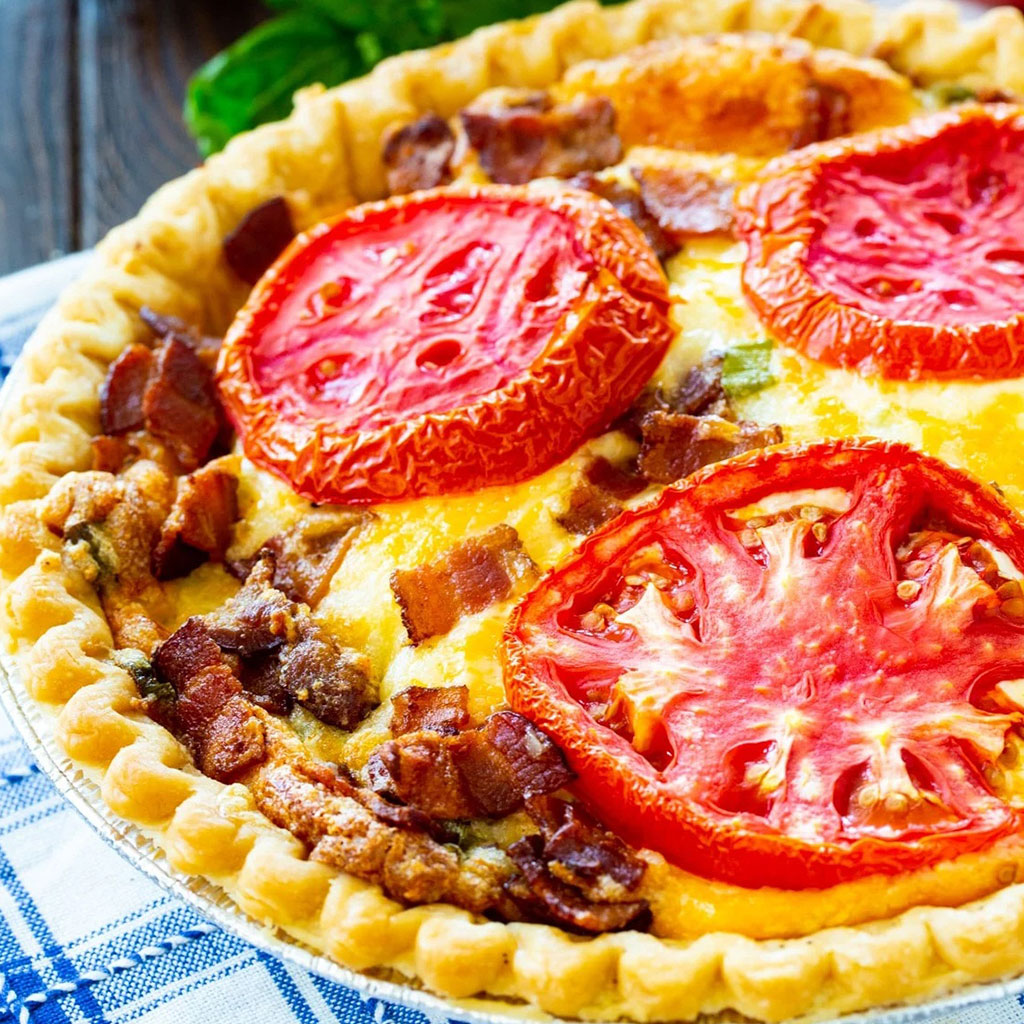 Tomato Pie with Bacon