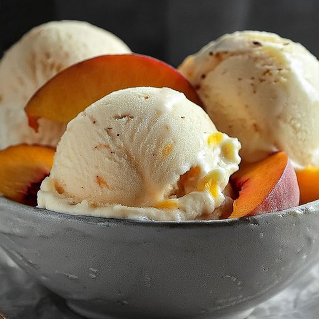 South Carolina Homemade Peach Ice Cream