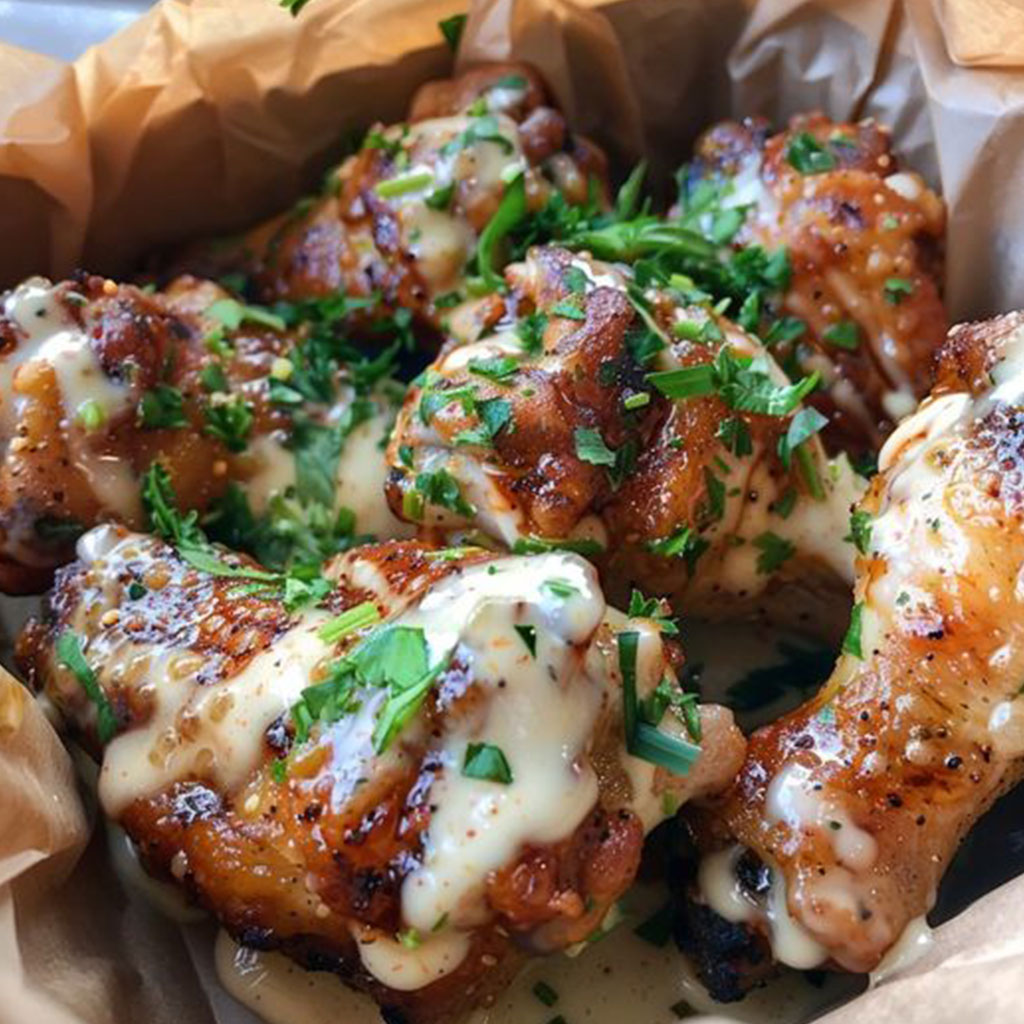 Alfredo Chicken Wings, Delicious Alfredo Chicken Wings