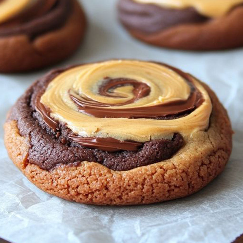 Peanut Butter Brownie Swirl Cookies