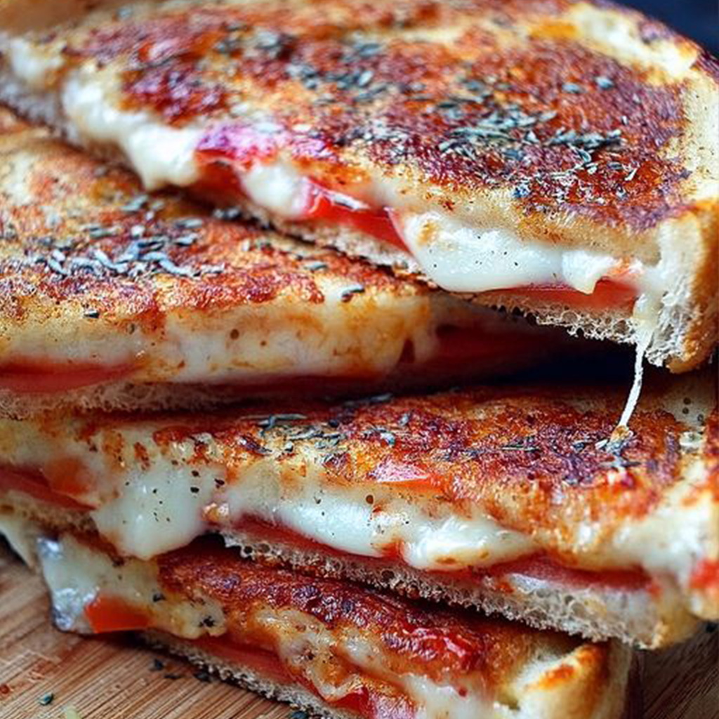 Garlic Parmesan Pizza Grilled Cheese