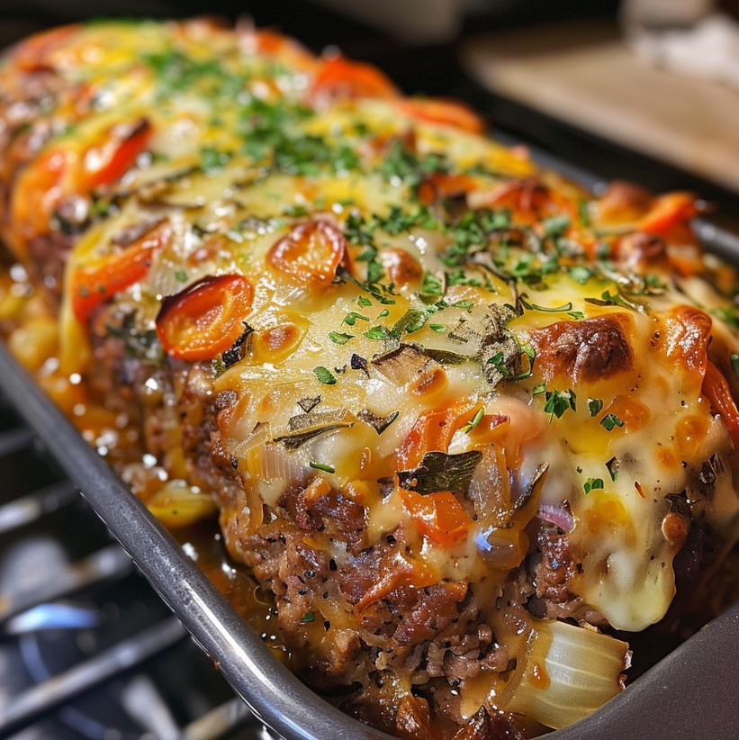 Philly Cheesesteak Meatloaf