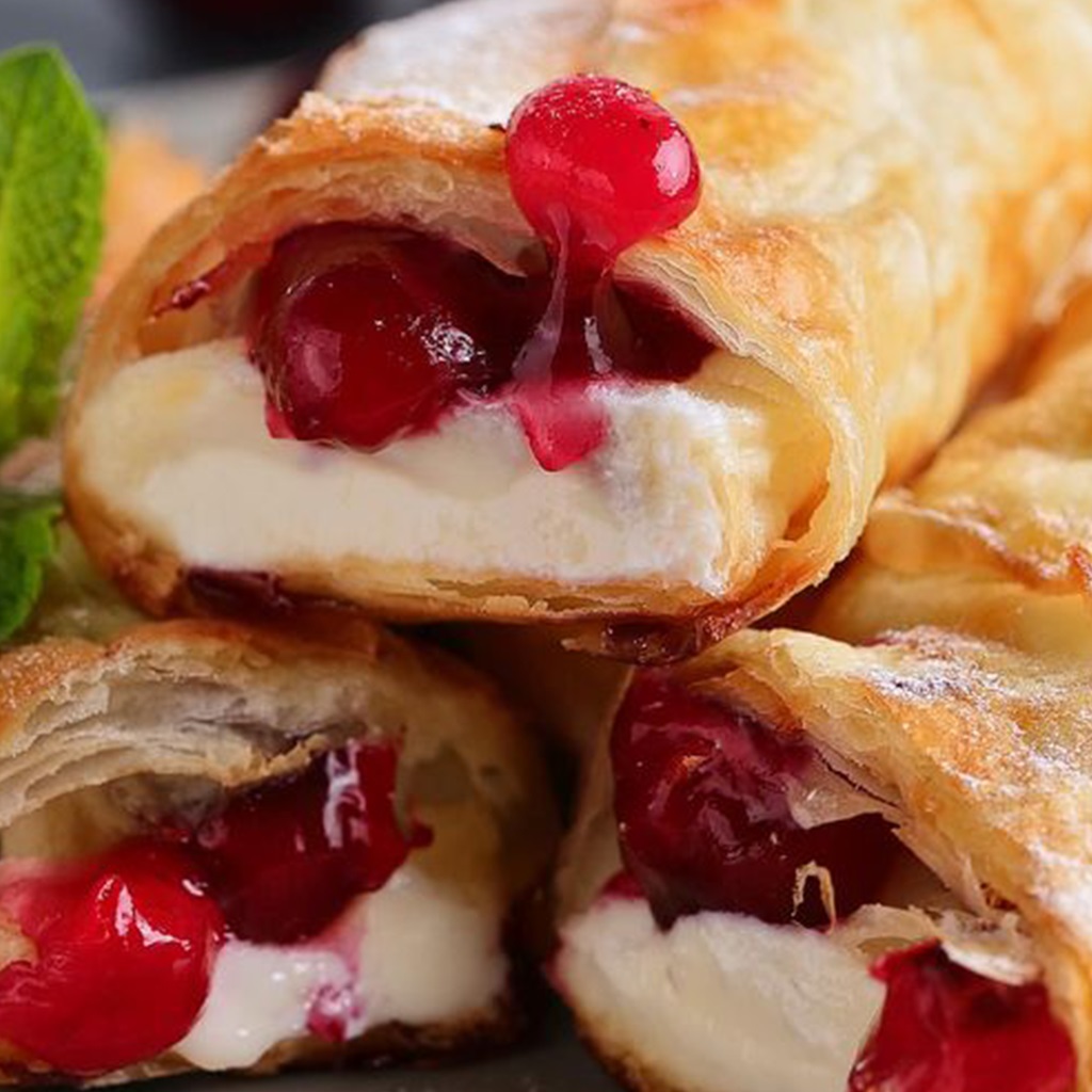 CHERRY CHEESECAKE EGG ROLLS