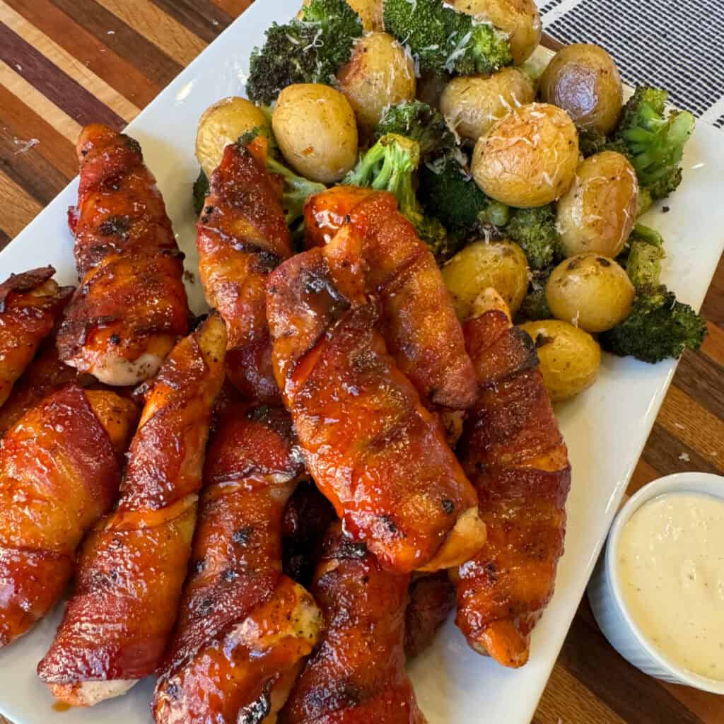 Bacon Wrapped BBQ Chicken Tenders