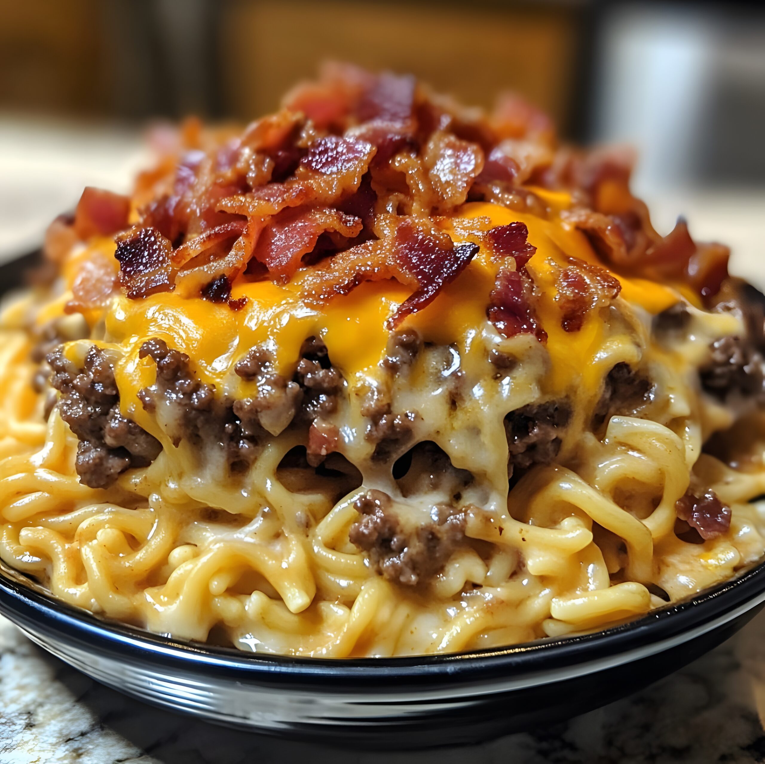 Bacon Cheese Burger Noodle Bake Recipe