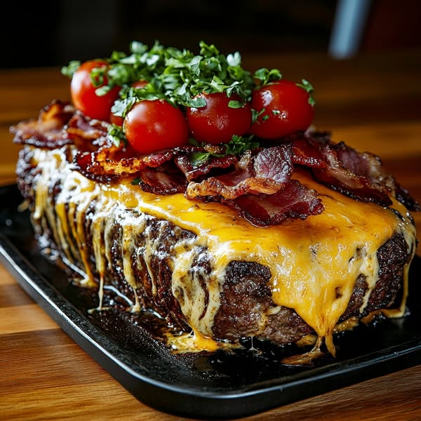 Cheesy Bacon Meatloaf 