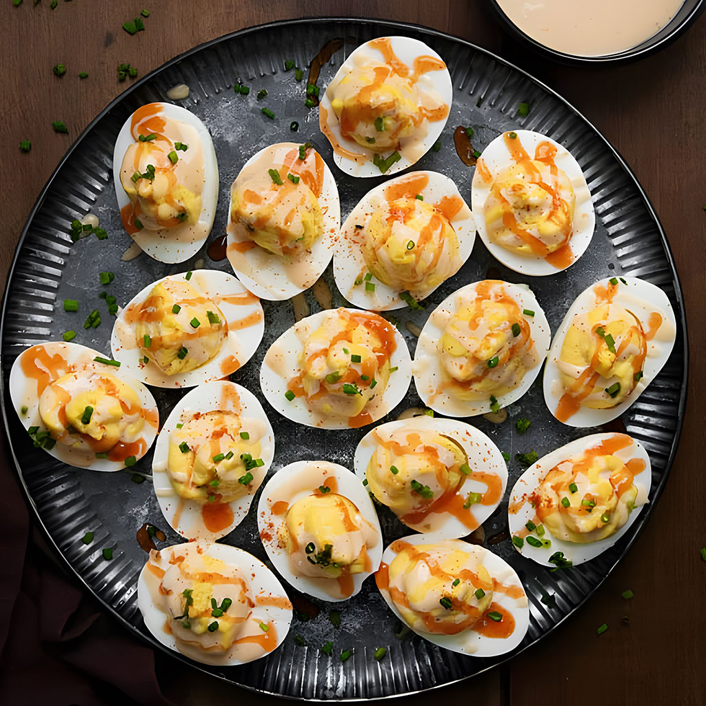 Bang Bang Deviled Eggs