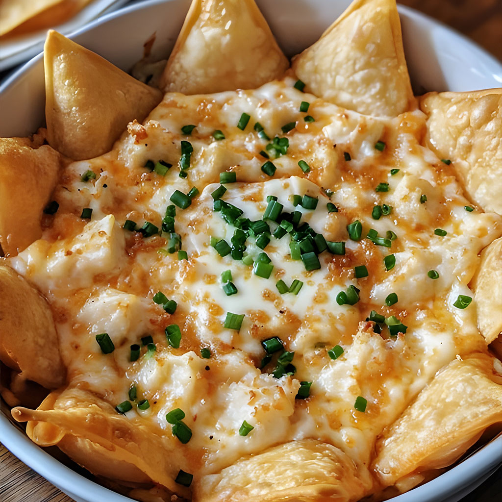 Cheesy Crab Rangoon Dip