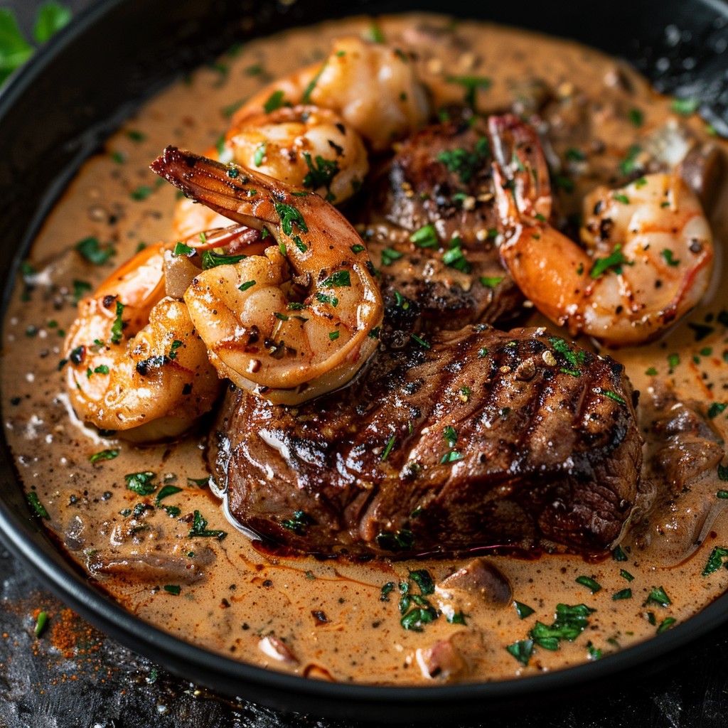 Garlic butter sauce for steak and shrimp, Creamy shrimp sauce for steak, Cajun steak sauce recipe, Cajun steak and shrimp recipe, Creamy cajun steak sauce, Cajun steak and shrimp Alfredo, Cajun surf and turf Recipe, Best sauce for surf and turf,