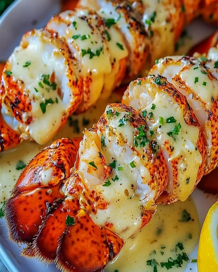 Creamy Garlic Butter Lobster Tails, Lobster Tails, Lobster,