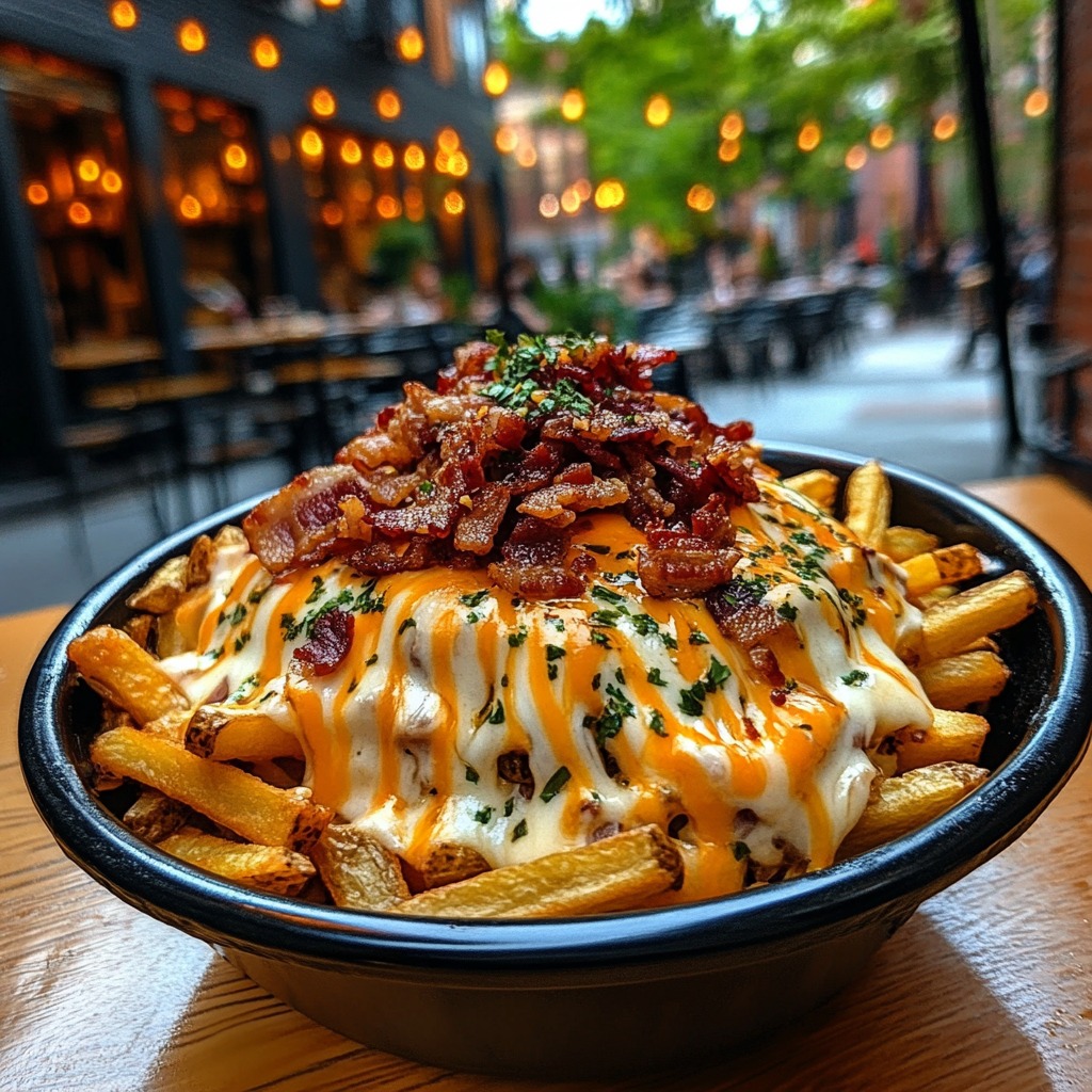 Loaded Bacon and Cheese Fries, Loaded fries toppings, Loaded fries recipe, Loaded cheese fries recipe, Bacon cheese fries near me, Loaded fries sauce Cheese sauce for loaded fries, Bacon Cheese loaded fries burger King, Bacon cheese fries air fryer,