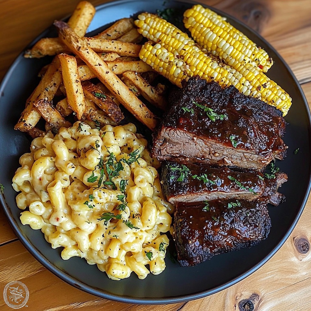 BBQ Ribs with Mac Cheese and Corn on the Cob, BBQ Ribs, Mac Cheese, Corn, food, factor meals, hello fresh meals, fast food near me, chinese food near me, meal plan, chinese near me, dinner recipes, healthy meals, plant based diet, food open near me, french toast, vegetarian recipes, chocolate chip cookie recipe